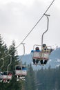 Ski chair lift in Szklarska Poreba