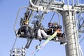 Ski Lift In Yong Pyong Korea Royalty Free Stock Photo