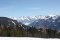 Ski lift, Zell am See skiing resort. Royalty Free Stock Photo