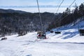 Ski lifts at Listvyanka, Russia