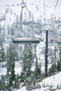 Ski lifts in Mount Baker ski area, Washington Royalty Free Stock Photo