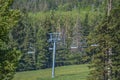 Ski Lifts on the ski slopes of Arizona Snowbowl on Mount Humphreys near Flagstaff, Arizona USA Royalty Free Stock Photo