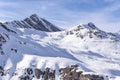 Ski lifts and slopes in Austrian Alps Royalty Free Stock Photo