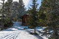 A ski lodge in winter Austrian Alps