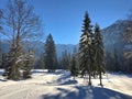Ski loops at Pertisau, Karwendeltal at the Alps in Tyrol, Austria
