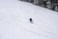 Ski man on slope Skier in high mountains Royalty Free Stock Photo