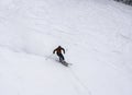 Ski man on slope Skier in high mountains Royalty Free Stock Photo