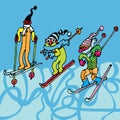 Ski men Royalty Free Stock Photo