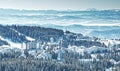 Ski mountain winter resort scenic view Kopaonik in Serbia Royalty Free Stock Photo