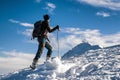 Ski mountaineering in mountains