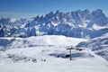 Ski paradise in the Italian Dolomites Royalty Free Stock Photo