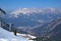 Ski paradise in the Italian Dolomites Royalty Free Stock Photo