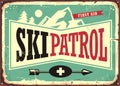 Ski patrol retro sign design