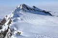 Ski piste in Kitzsteinhorn ski resort near Kaprun, Austrian Alps