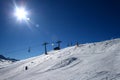 Ski piste panorama Royalty Free Stock Photo