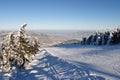 Ski piste on the Skrzyczne Royalty Free Stock Photo