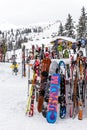 Ski pistes in the ski resort town of Flachau in the Austrian Alps