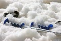 Ski Poles in the Snow Royalty Free Stock Photo