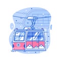 Ski Red Cable Car Icon Royalty Free Stock Photo