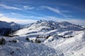 Ski Resort at Arlberg Mountains. Vorarlberg. Austria Royalty Free Stock Photo