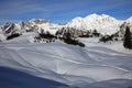 Ski Resort at Arlberg Mountains. Vorarlberg. Austria Royalty Free Stock Photo