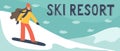 Ski resort banner