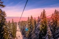 Ski resort Bansko, Bulgaria, ski lift