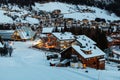 Ski Resort of Corvara at Night, Alta Badia Royalty Free Stock Photo