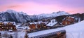 Ski resort, of Courchevel in France, Royalty Free Stock Photo