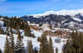 Ski Resort Courchevel 1850 m in wintertime.
