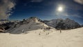 Ski Resort in Dolomites Royalty Free Stock Photo