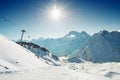 Ski resort Elbrus. Caucasus, Russian Federation. Royalty Free Stock Photo
