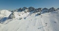 Ski resort in Europe, snowy mountains
