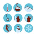 Ski resort icon Royalty Free Stock Photo