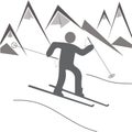 Ski resort icons Royalty Free Stock Photo