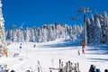 Ski resort Kopaonik, Serbia, ski lift, slope, people skiing