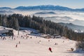 Ski resort on Kubinska Hola ski restort during winter Royalty Free Stock Photo