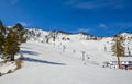 Ski resort in Lake Tahoe Royalty Free Stock Photo