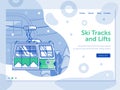 Ski Resort Landing Page with Funicular