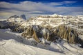 Ski Resort Marmolada Dolomites Royalty Free Stock Photo