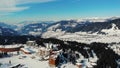 Ski resort in the mountains. Ski resort Goderdzi in Georgia.