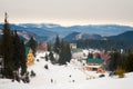 Ski resort in the mountains