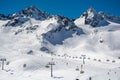 Ski resort of Neustift Stubai glacier Royalty Free Stock Photo