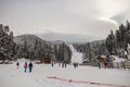 Ski resort in Poiana Brasov, Transylvania, Romania - December 2018