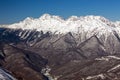 Ski resort Rosa Khutor. Mountains of Krasnaya Polyana. Sochi, Russia Royalty Free Stock Photo