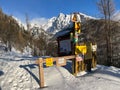 Ski resort Rosa Khutor in winter. high Tatra Royalty Free Stock Photo