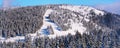 Ski resort, slope banner panorama, Kopaonik, Serbia Royalty Free Stock Photo