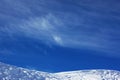 Ski resort slope and sky