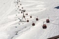 Ski resort Stubai glacier Austria
