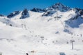 Ski resort Stubai glacier Austria Royalty Free Stock Photo